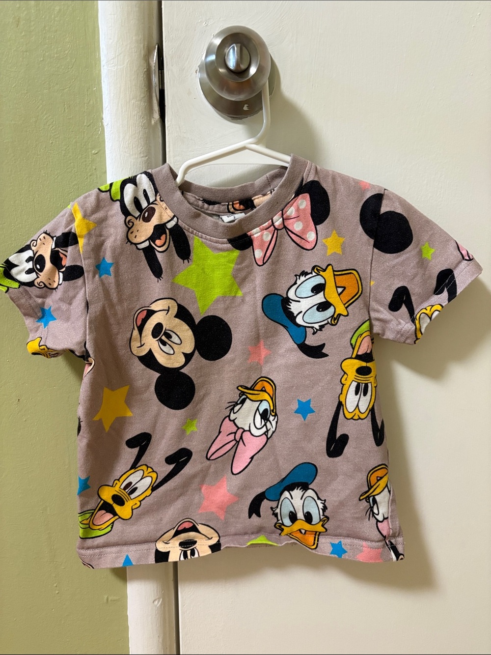 Disney Kids' Taupe Mickey & Friends Short Sleeve Tee